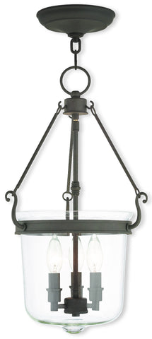 Livex Rockford 3 Light Bronze Pendant - C185-50484-07