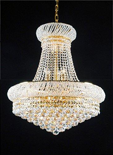 French Empire Crystal Chandelier Chandeliers H24" X W24" - Good for Dining Room, Foyer, Entryway, Family Room and More! - A500-C6/CG/542/15