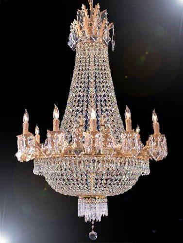 Swarovski Crystal Trimmed Chandelier Empire Chandelier H50" W30" - A500-1280/10+5Largesw