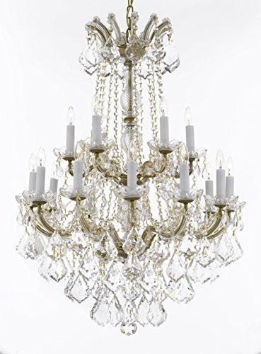 Swarovski Crystal Trimmed Chandelier Maria Theresa Crystal Chandelier Chandeliers Lighting H 36" X W 28" - Great For Dining Room Entryway Or Living Room - A500-B12/152/18Sw