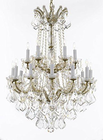 Maria Theresa Crystal Chandelier Chandeliers Lighting H 36" X W 28" - Great For Dining Room Entryway Or Living Room - A500-B12/152/18