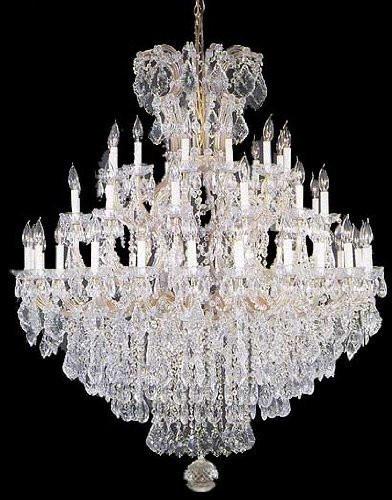 Swarovski Crystal Trimmed Chandelier Chandelier Crystal Chandeliers Lighting Crystal Dressed Swarovski Crystal 52X60 - A500-Gold/2756/36+1Sw