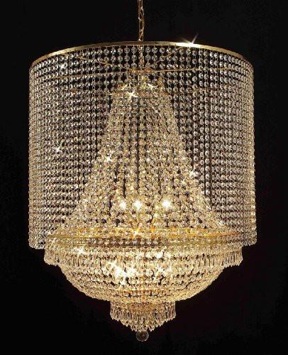 Empire Crystal Chandelier Empress Crystal (Tm) Lighting With Crystal Shade - A500-Gold/C1/870/9