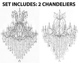 Set of 2-1 Maria Theresa Chandelier Empress Crystal (Tm) Lighting Chandeliers H50" X W37" and 1 Large Foyer/Entryway Maria Theresa Empress Crystal (tm) Chandeliers Lighting! H 72" W 52" - B12/CS/21510/15+1 + CS/B13/2756/36+1 A500-