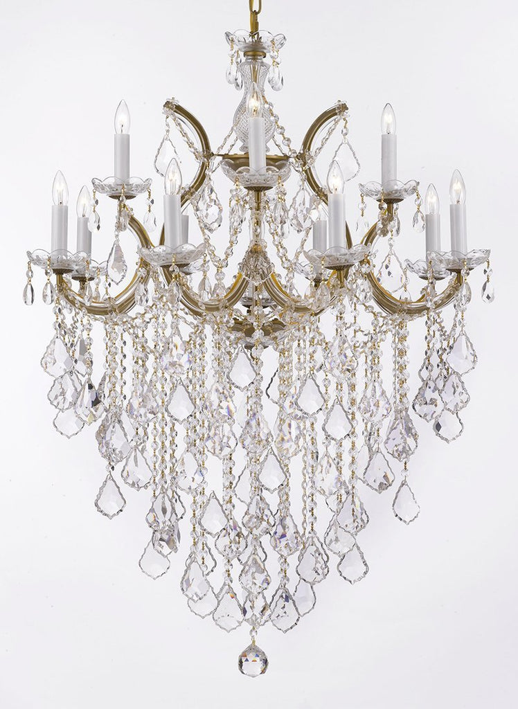 Maria Theresa Chandelier Lights Fixture Pendant Ceiling Lamp Dressed HT 40" WD 28" - Good for Dining Room, Foyer, Entryway, Living Room and More! - A500-B12/21532/12+1