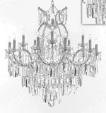 Maria Theresa Chandelier Crystal Lighting Chandeliers with Optical Quality Fringe Prisms! Great for the Dining Room, Foyer, Entry Way, Living Room! H38" X W37" - A500-B8/CS/21510/15+1