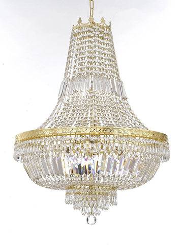 French Empire Crystal Chandelier Lighting - Great for the Dining Room, Foyer, Entry Way, Living Room H30" X W24" - A500-B8/CG/870/9