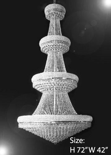 Silver Empire Crystal Chandelier Foyer / Entryway Lighting H72" W42" - A500-CS/5414/36