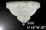Swarovski Crystal Trimmed Chandelier Flush Basket Empire Crystal Chandelier Lighting H 18" W 30" - A500-Silver/Flush/870/14 Sw