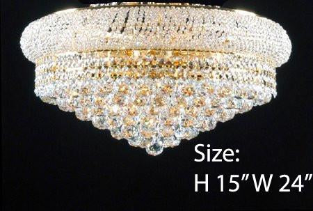 Flush Empire Crystal Chandelier Lighting 15X24 - A500-Flush/542/15